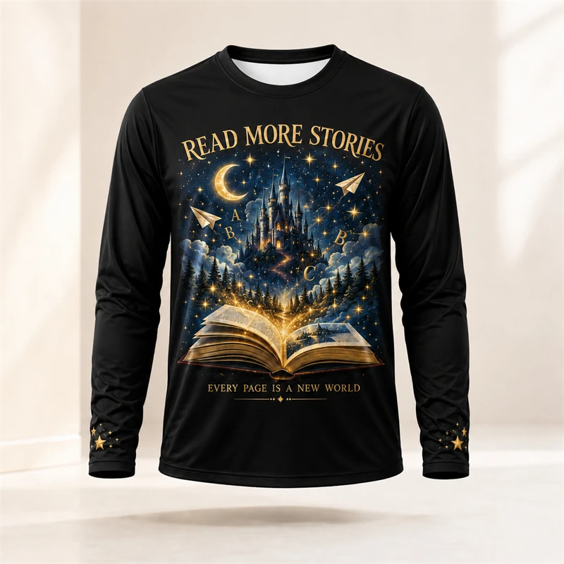 Tee Graphic Print - Camiseta de manga comprida com estampa