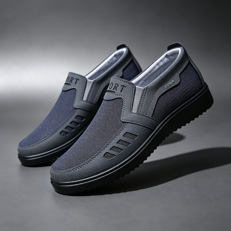 Espadrille Slip On - Sapatos masculinos de lona, ​​sapatilhas respiráveis
