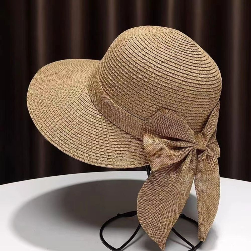 Casual palha chapéu com aba la - Bucket Hat Straw avaliação e preço
