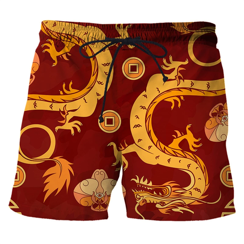 Dragão Chinês dos homens Impre - Trunks Board Surf avaliação e preço