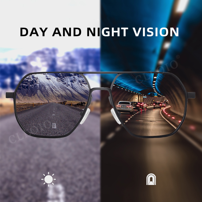 CLLOIO-Óculos de sol fotocromá - Sunglasses Aviator Polarized avaliação e preço